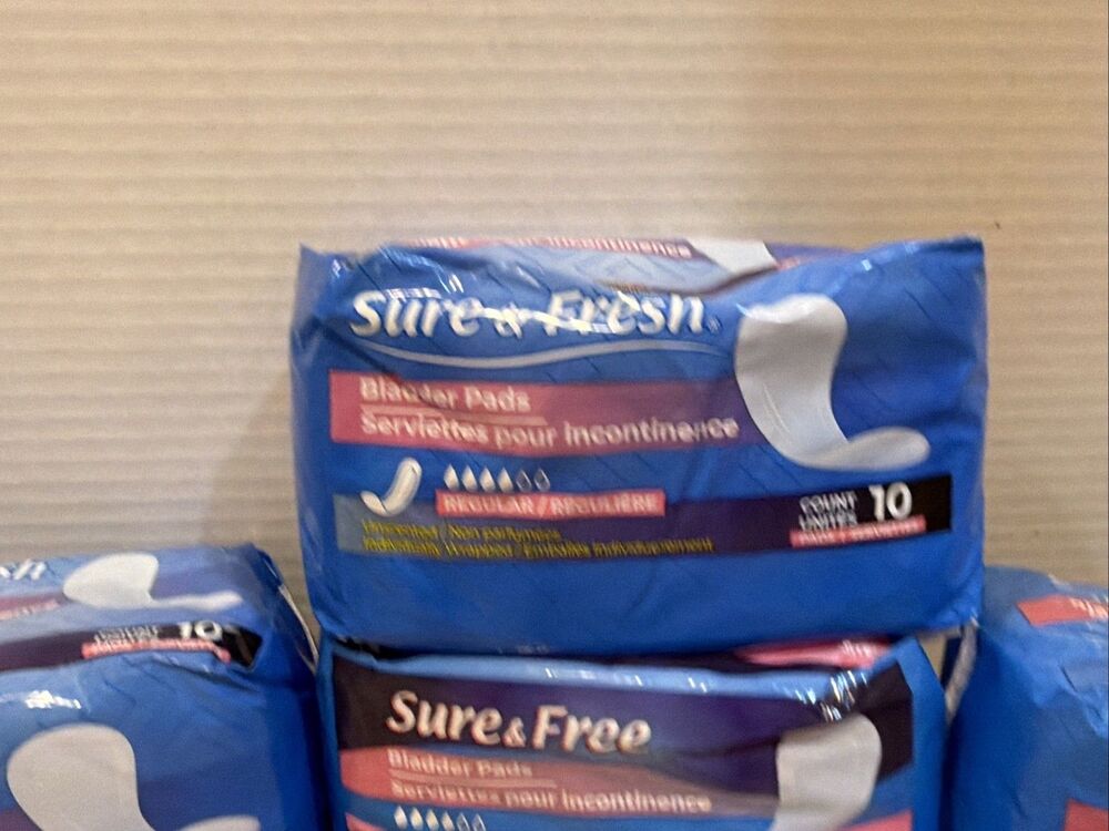 SET OF 4 Sure & Fresh Bladder Pads Regular Unscented 10CT FREE SHIPPING!!! - Picture 2 of 7